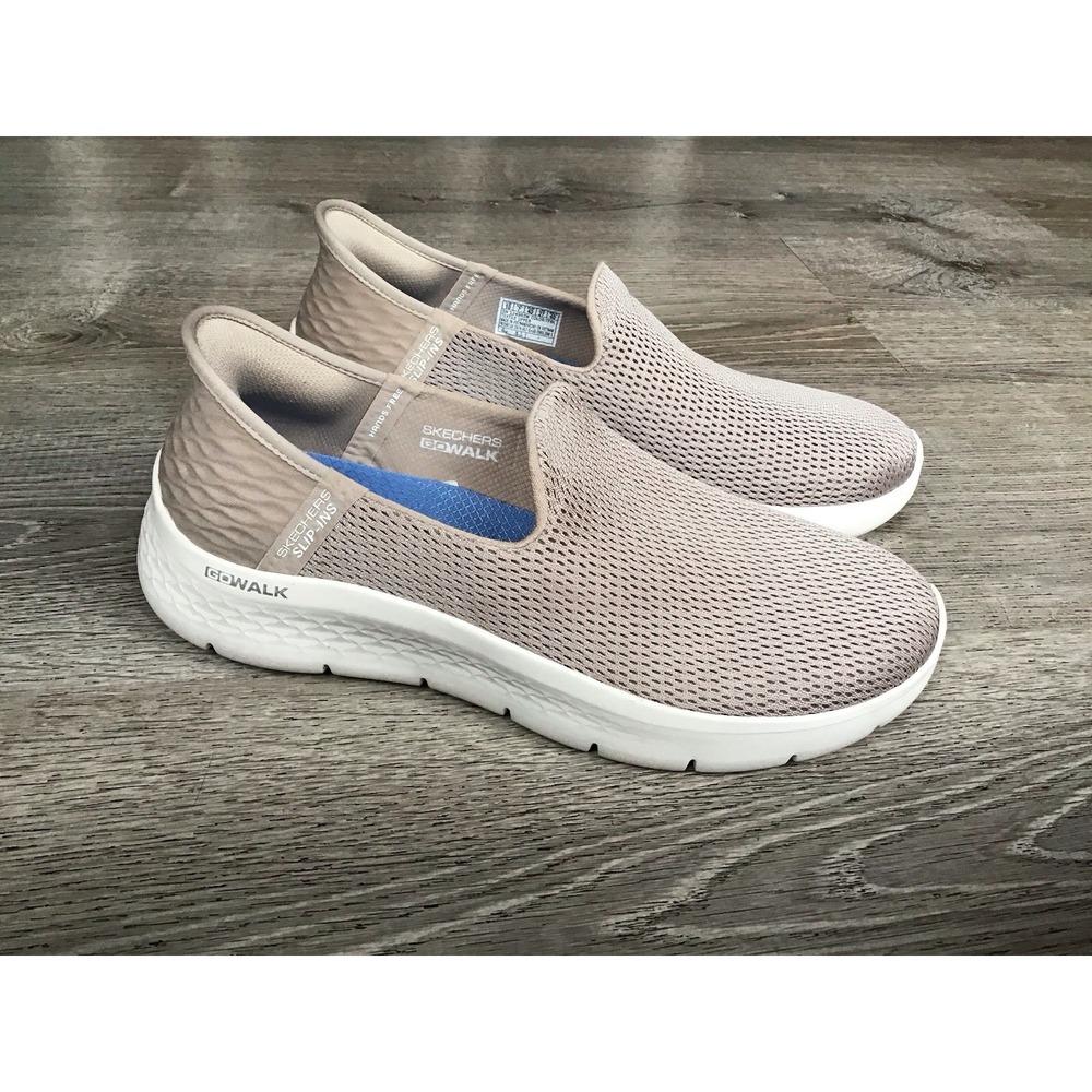 Skechers Hands Free Slip-ins GO WALK 6 Taupe 124963W Women Size 10 Wide Sneaker